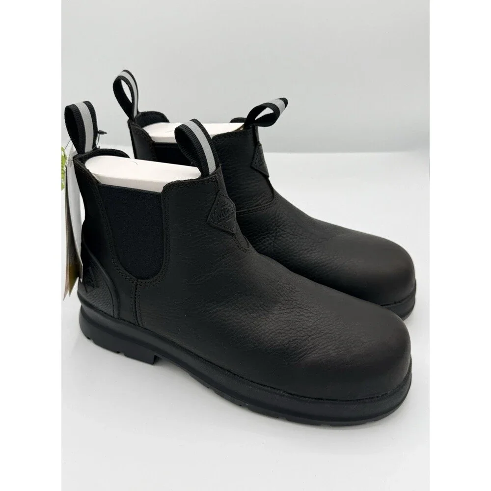 Unisex‎ Chore Farm Leather Chelsea Muck Boot Waterproof Mens 8 W 9 NWB Comp Toe